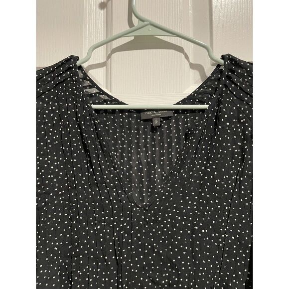 Rag & Bone Classic Fit Brandy Viscose Gauzey Sheer Pleated Longsleeve Top Blouse - Picture 11 of 13